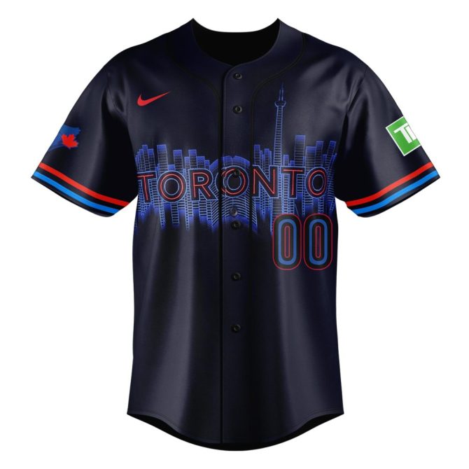 Custom Toronto Skyline Baseball Jersey - Personalized Name & Number, Stylish Fan Gear - Image 2