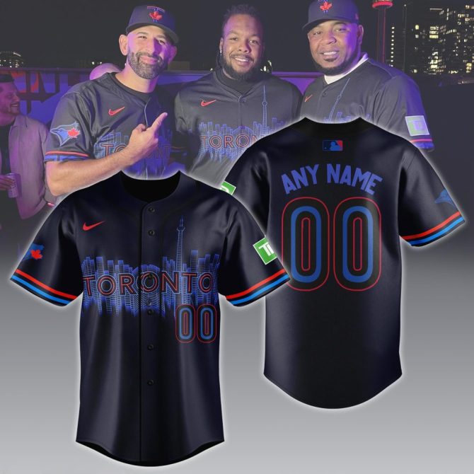 Custom Toronto Skyline Baseball Jersey - Personalized Name & Number, Stylish Fan Gear