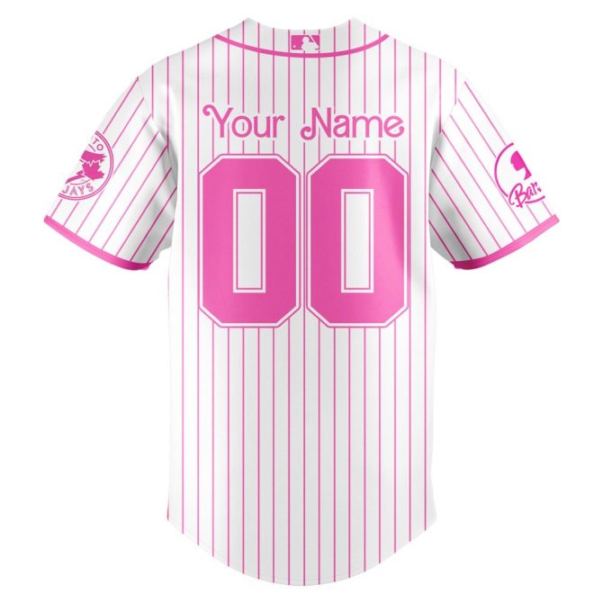 Custom Barbie Night Game Blue Jays Jersey - Personalized Pink Mlb Fan Gear - Image 3