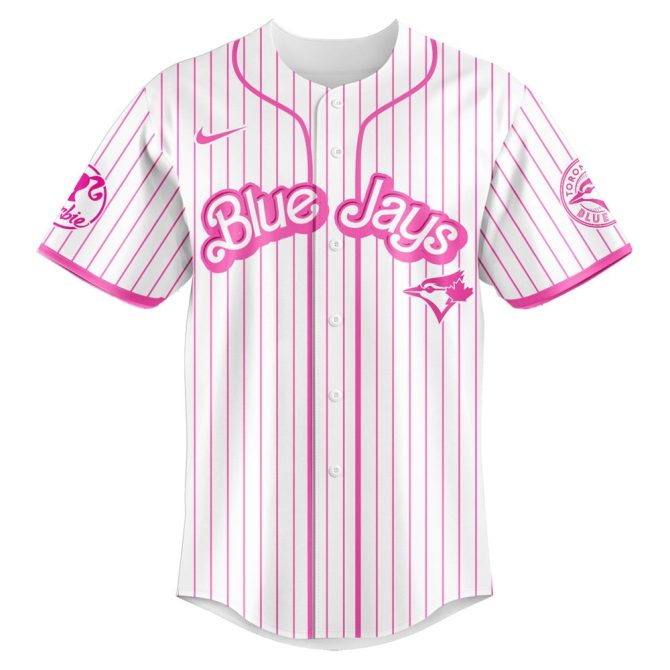 Custom Barbie Night Game Blue Jays Jersey - Personalized Pink Mlb Fan Gear - Image 2