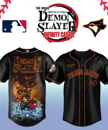 Demon Slayer X Blue Jays Baseball Jersey - Anime Fan Gear For Mlb Lovers