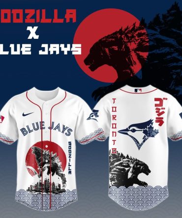 Limited Edition Godzilla X Blue Jays Jersey - Unique Design, Perfect Gift For Fans!