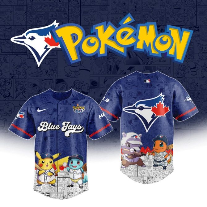 Limited Edition Blue Jays X Pokémon Jersey – Collectible Sportswear For Fans