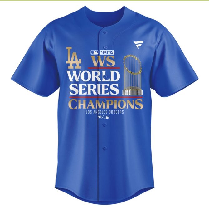 Celebrate La Dodgers 2024 World Series Win - Official Champions Jersey & Hat Set! - Image 2