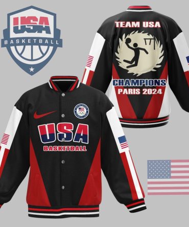 Limited Edition Team Usa Basketball Varsity Jacket - Paris 2024 Champions