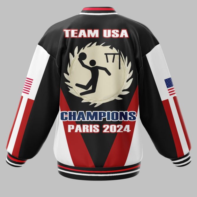 Limited Edition Team Usa Basketball Varsity Jacket - Paris 2024 Champions - Image 3
