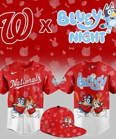 Limited Edition Nationals X Bluey Night Jersey & Cap Set - Perfect For Fans!