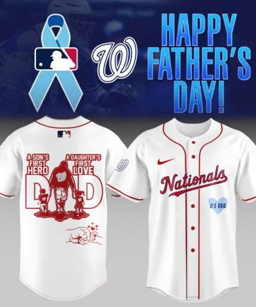 Celebrate Dad: Custom Nationals Father'S Day Baseball Jersey - Perfect Gift!