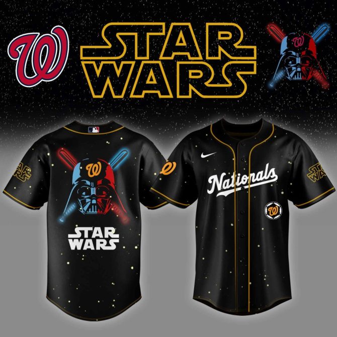 Exclusive Star Wars Nationals Jersey – Iconic Darth Vader Design, Limited Edition Baseball Apparel