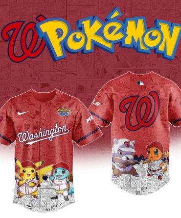 Exclusive Washington Pokémon Jersey - Pikachu, Squirtle & Charmander Design - Limited Edition Fan Gear