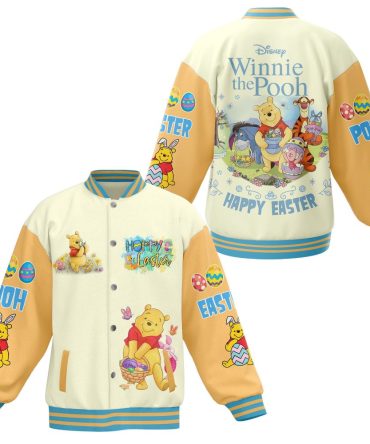 Disney Winnie The Pooh Easter Varsity Jacket - Celebrate In Style!