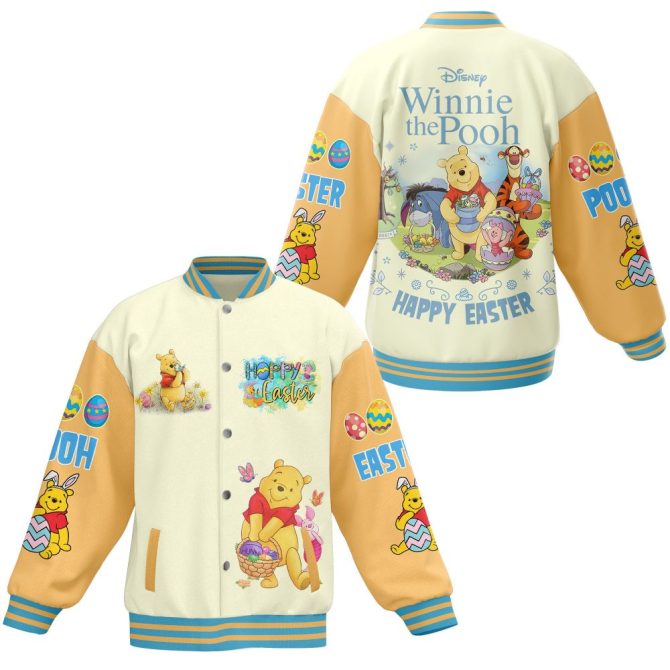 Disney Winnie The Pooh Easter Varsity Jacket - Celebrate In Style!