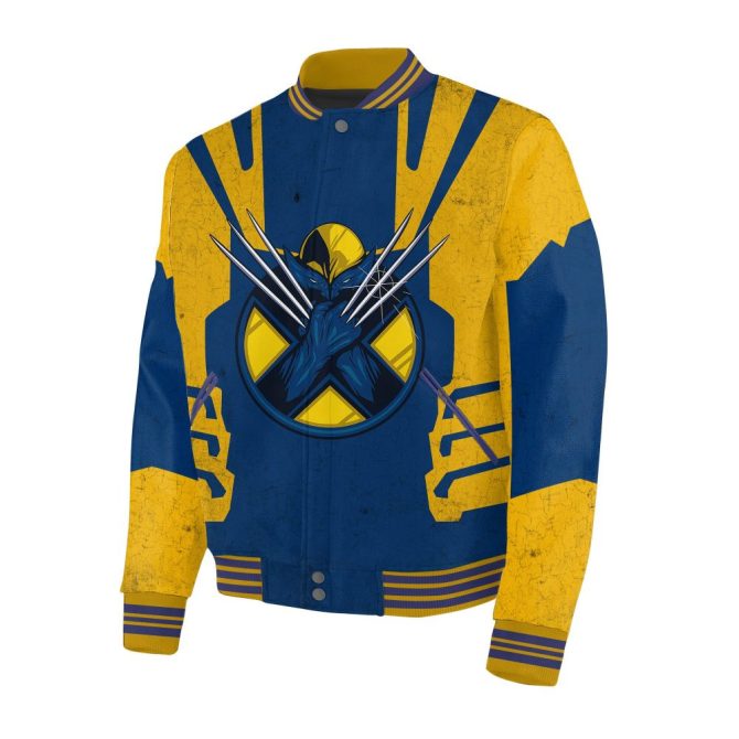 Bold Blue & Yellow Superhero Varsity Jacket – Unleash Your Inner Hero With Iconic Design! - Image 2