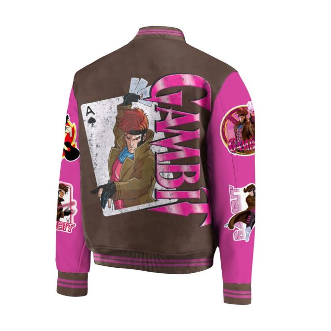 Exclusive Marvel X-Men Gambit Varsity Jacket - Bold Style For Fans! - Image 3