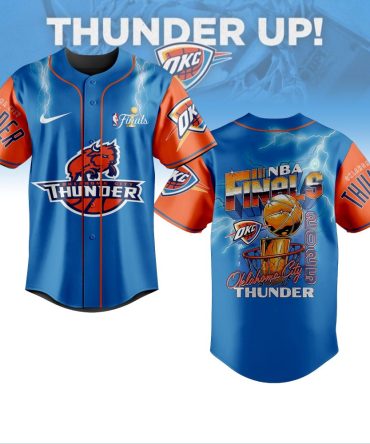Oklahoma City Thunder Finals Jersey – Lightning Design , 2025 Edition , Official Nba Gear