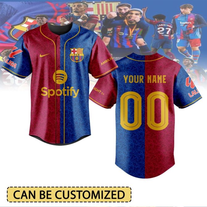 Custom Barcelona Fc Jersey - Personalized Name & Number - Official Team Colors
