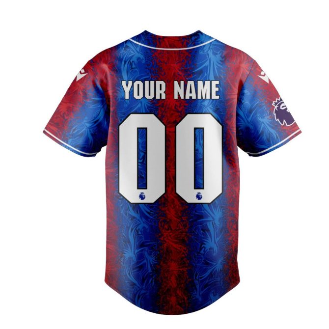Customizable Team Baseball Jersey - Add Your Name & Number - Vibrant Blue/Red Design - Image 3