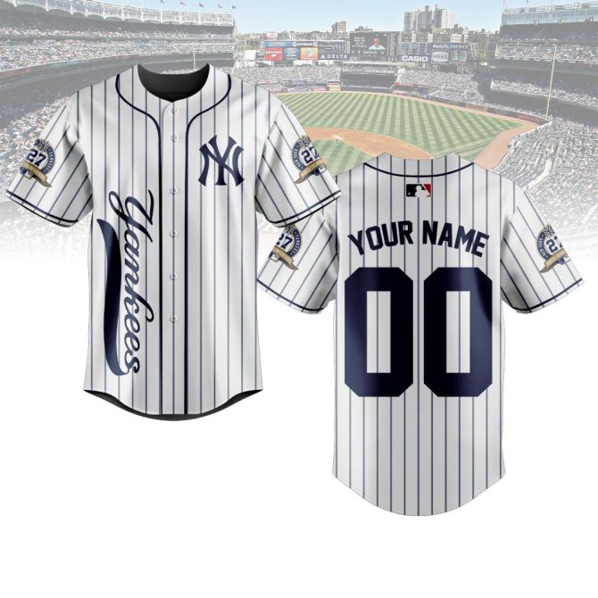 Customizable Yankees Baseball Jersey - Add Your Name & Number!