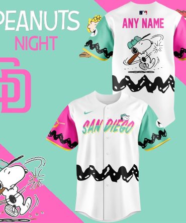 Custom San Diego Peanuts Night Jersey - Add Your Name, Snoopy Design, Limited Edition!