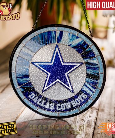 Limited Edition Dallas Cowboys Stained Glass Suncatcher - High Quality, Fast Delivery!