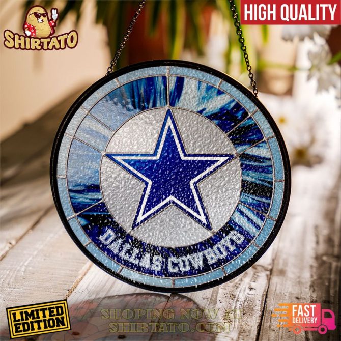 Limited Edition Dallas Cowboys Stained Glass Suncatcher - High Quality, Fast Delivery!