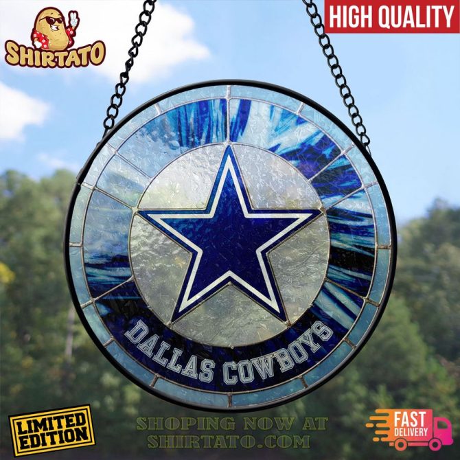 Limited Edition Dallas Cowboys Stained Glass Suncatcher - High Quality, Fast Delivery! - Image 2