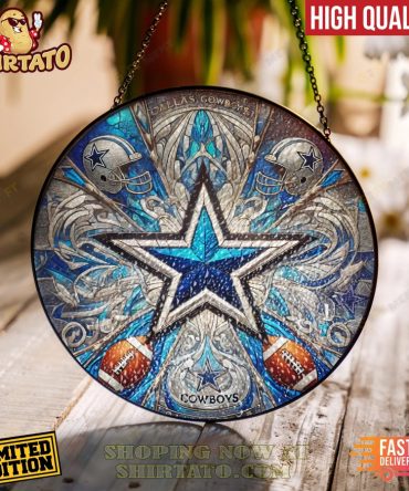 Limited Edition Dallas Star Stained Glass Art - Perfect Gift For Cowboys Fans - High Quality & Fast Delivery!