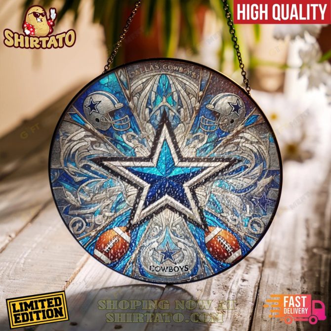 Limited Edition Dallas Star Stained Glass Art - Perfect Gift For Cowboys Fans - High Quality & Fast Delivery!