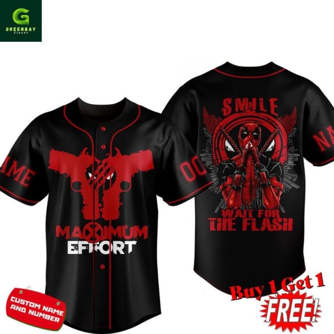 Maximum Effort Baseball Jersey - Bold Graphic Tee For Fans - Premium Quality! - Image 3