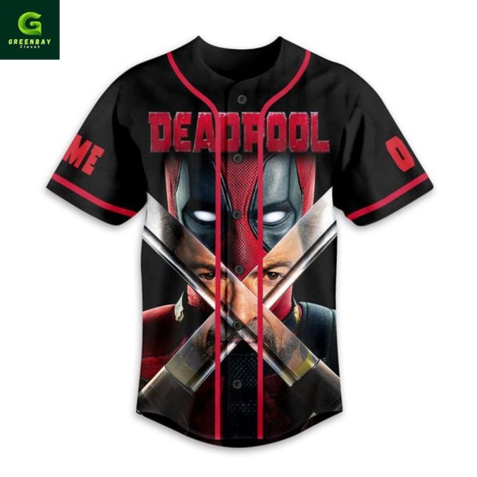 Deadfool Themed Baseball Jersey - Unique Graphic Shirt For Fans - Limited Edition