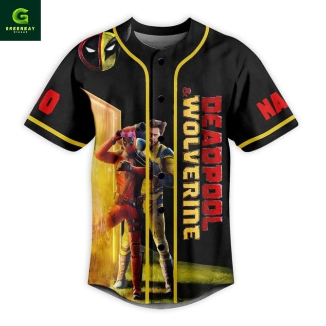 Deadpool & Wolverine Graphic Baseball Jersey - Comic Fan Apparel, Unisex, Limited Edition