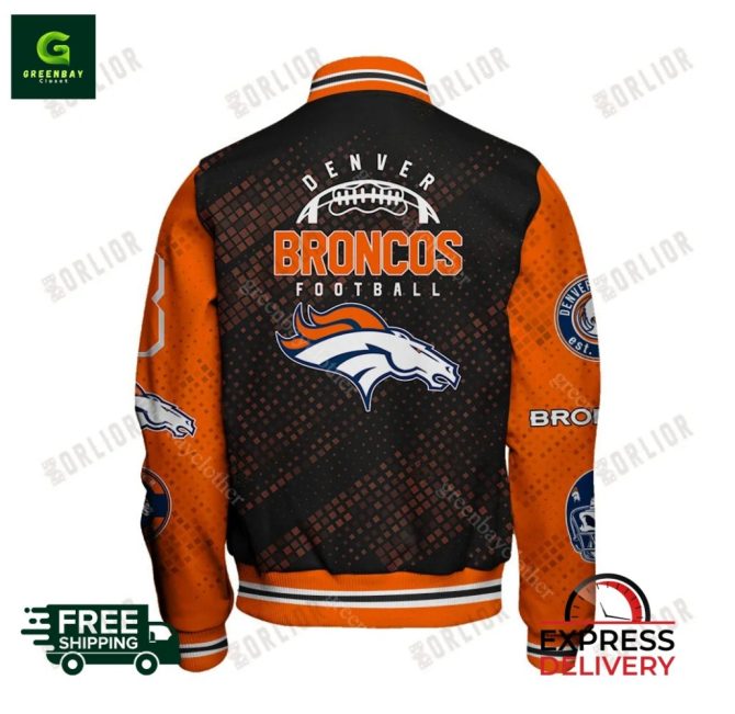 Denver Football Varsity Jacket - Stylish & Warm, Free Shipping, Express Delivery! - Image 3