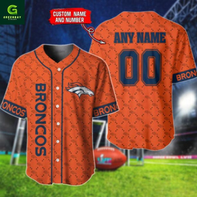 Custom Broncos Baseball Jersey - Add Your Name & Number - Perfect Gift!