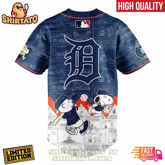 Limited Edition Peanuts 75Th Anniversary Detroit Baseball Jersey - High Quality & Fast Delivery - Image 3