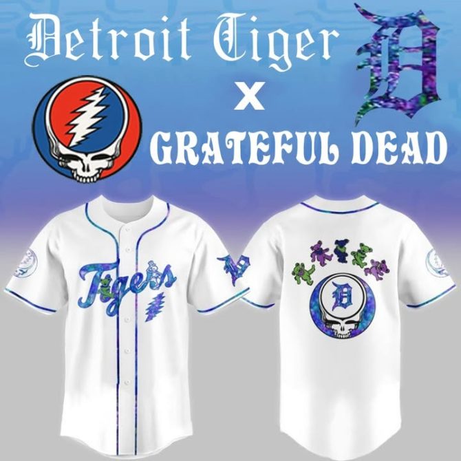 Exclusive Detroit Tigers X Grateful Dead Jersey – Limited Edition Fan Gear