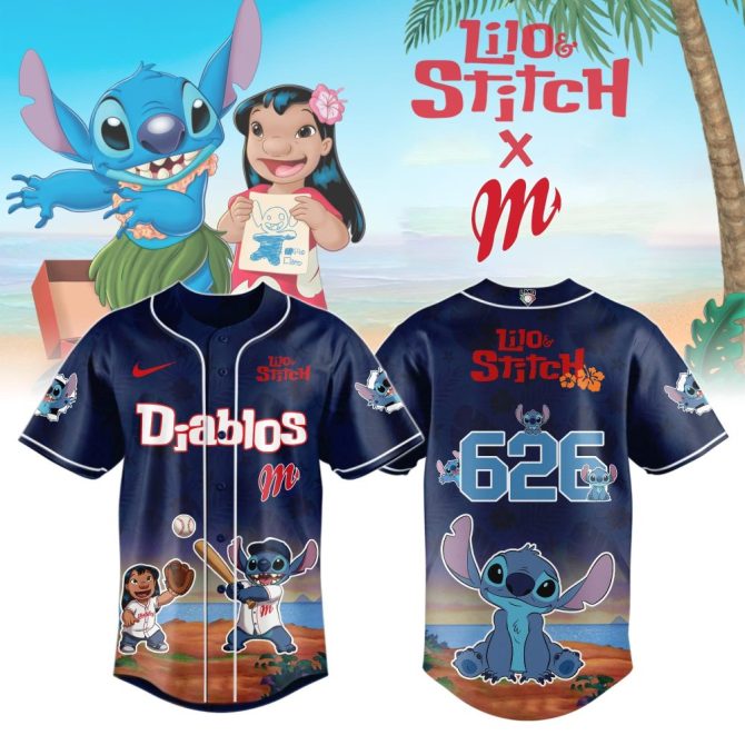 Lilo & Stitch Baseball Jersey - Limited Edition, Fun & Stylish Design For Fans!