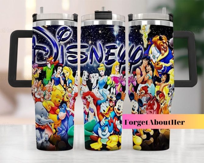 Disney Characters Stainless Steel Tumbler – Insulated Travel Mug For Kids & Adults, 20Oz