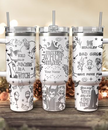 Custom Halloween Witch Tumbler - Personalized Gift Mug With Handle & Straw, 20Oz