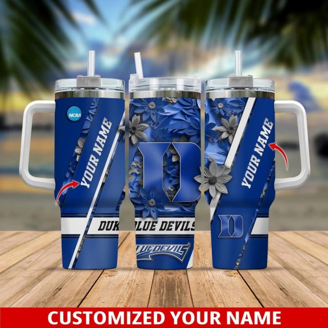 Custom Duke Blue Devils Tumbler Mug With Name - Personalized Ncaa Fan Gift 30Oz