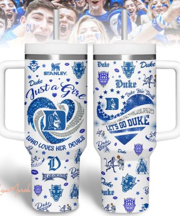 Duke Blue Devils Fan Tumbler – 40 Oz Steel Travel Mug With Handle & Straw