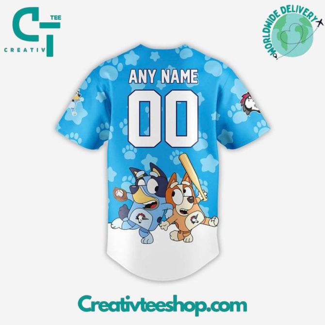 Custom Bluey Baseball Jersey - Meet Bluey At The Ballpark! Perfect For Fans & Kids! - Image 3