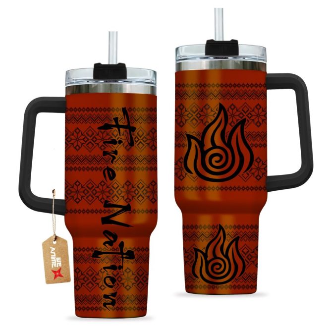 Fire Nation Insulated Tumbler With Handle - Double Wall Travel Mug, 20Oz, Leak-Proof Lid, Hot & Cold Drinks - Image 2