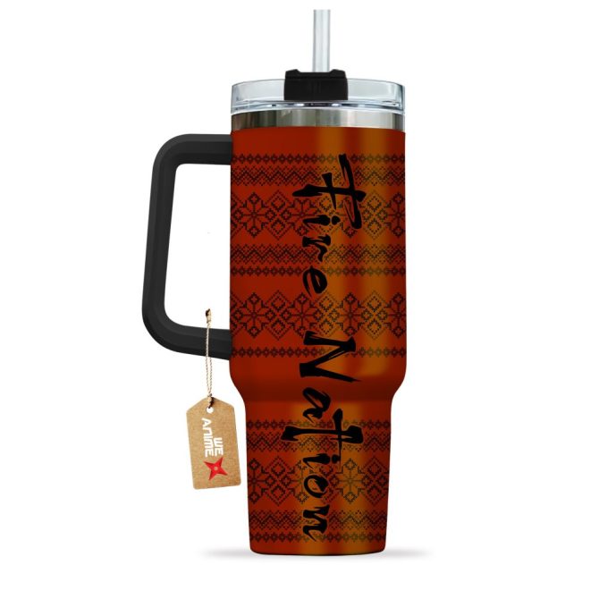 Fire Nation Insulated Tumbler With Handle - Double Wall Travel Mug, 20Oz, Leak-Proof Lid, Hot & Cold Drinks - Image 3