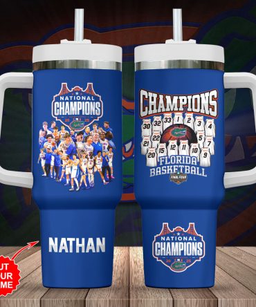 Custom Florida Basketball Champions Tumbler – Personalized Name, 2025 National Winners Gift