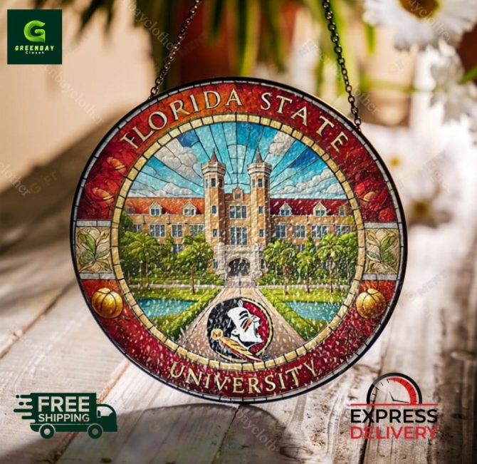 Florida State University Stained Glass Sun Catcher - Free Shipping & Express Delivery!