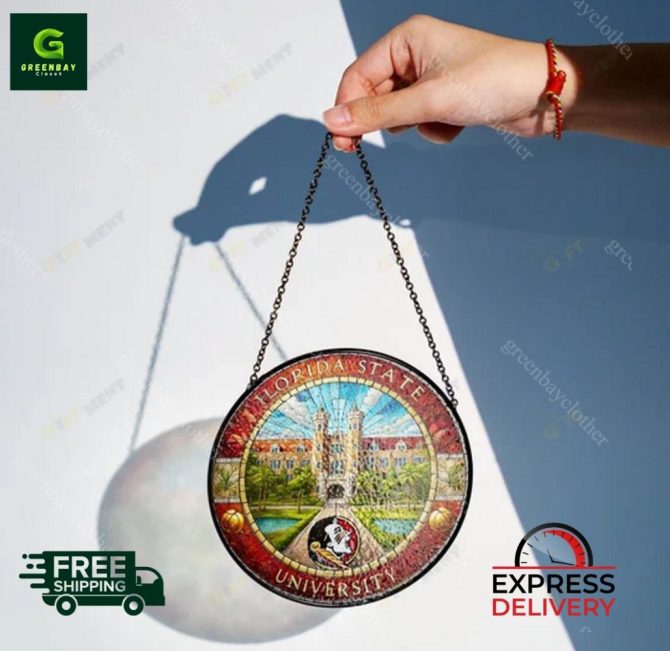 Florida State University Stained Glass Sun Catcher - Free Shipping & Express Delivery! - Image 2
