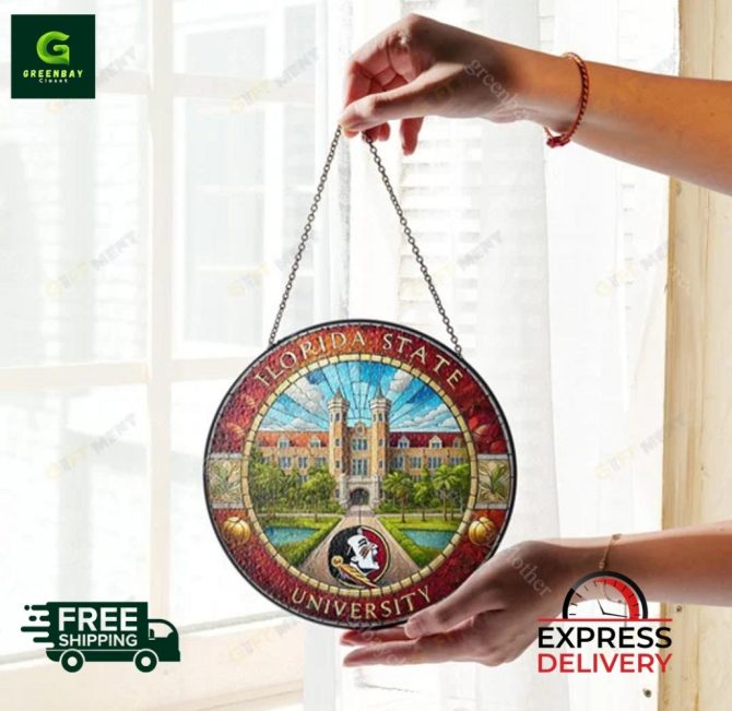 Florida State University Stained Glass Sun Catcher - Free Shipping & Express Delivery! - Image 3