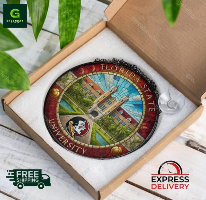 Florida State University Stained Glass Sun Catcher - Free Shipping & Express Delivery! - Image 5