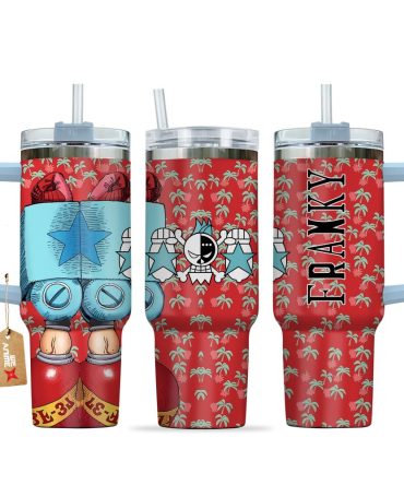 Anime Star Red Travel Mug With Handle & Straw - 30Oz Insulated Stainless Steel Tumbler