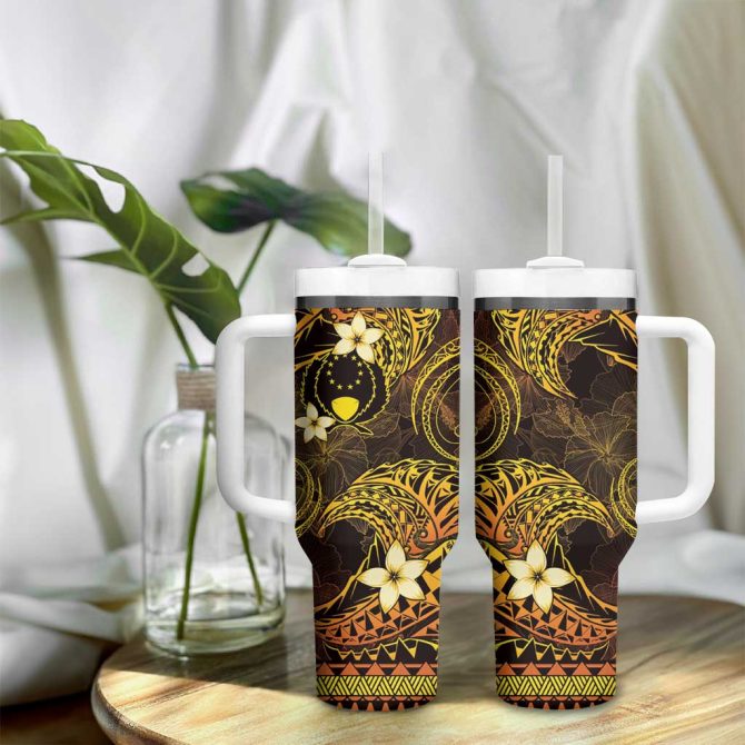 Floral Tropical Tumbler With Handle & Straw - Insulated Travel Mug For Hot & Cold Drinks - 20Oz - Image 9